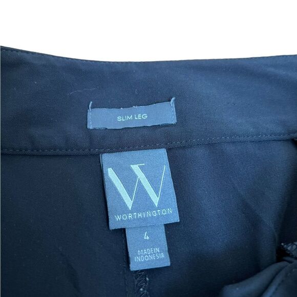Worthing Black Slim Leg Trousers Size 4 - Picture 2 of 7